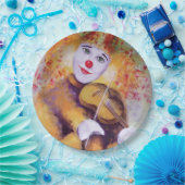 甘いピエロ遊のバイオリン ペーパープレート (パーティー)