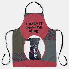 甘いピットブルラボミックス犬が良い料理Apを作る エプロン