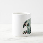 甘いピット・ブル犬の水彩画のイラストレーション コーヒーマグカップ (中央)