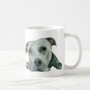 甘いピット・ブル犬の水彩画のイラストレーション コーヒーマグカップ