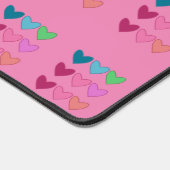 甘いピンクとハートカラフル女 デスクマット (コーナー)