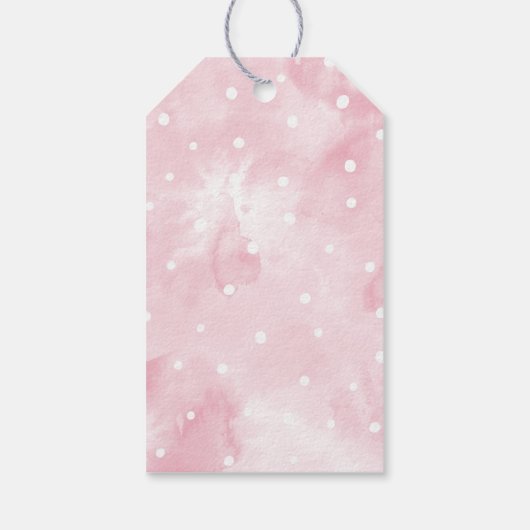 甘いピンクのアイスクリーム誕生日パーティー ギフトタグ (裏面)