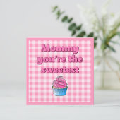 甘いピンクのカップケーキ カード (スタンド正面)