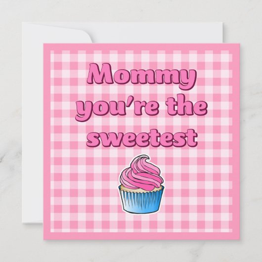 甘いピンクのカップケーキ カード (正面)