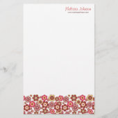 甘いピンクのキャンディーデイジーの花のパガーリーターンおもしろい 便箋 (正面)