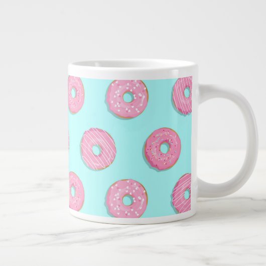 甘いピンクのグレードドーナツ ジャンボコーヒーマグカップ (右)