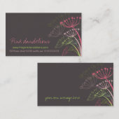 甘いピンクのタンポポによってはモダンでエレガントな上品が開花します 名刺 (正面/裏面)