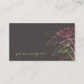 甘いピンクのタンポポによってはモダンでエレガントな上品が開花します 名刺 (裏面)