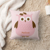 甘いピンクのフクロウの枕 クッション (ブランケット)