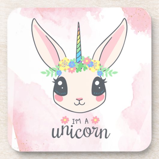 甘いピンクのユニコーン コースター (正面)