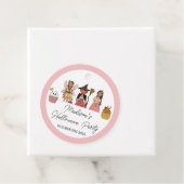 甘いピンクの不気味ハロウィーンの衣装パーティー フェイバータグ (インサイチュ)