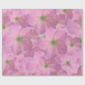甘いピンクの庭の花パターン ラッピングペーパー (フラット)