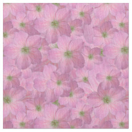 甘いピンクの庭の花模様 ファブリック