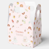 甘いピンクの水の色のデザート子供の誕生日 フェイバーボックス (オープン)