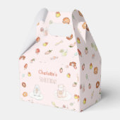 甘いピンクの水の色のデザート子供の誕生日 フェイバーボックス (正面サイド)