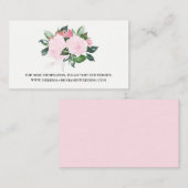 甘いピンクの水の色のバラ結婚ズのWebサイトカード エンクロージャーカード (正面/裏面)