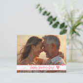 甘いピンクの水色のハート写真 シーズンポストカード (スタンド正面)