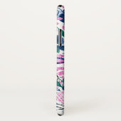 甘いピンクの海軍の花の水色パターン Case-Mate iPhoneケース (裏面/右)