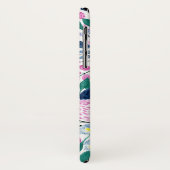 甘いピンクの海軍の花の水色パターン Case-Mate iPhoneケース (裏面/左)