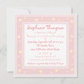 甘いピンクの砂糖及びスパイスのベビーシャワーの招待状 招待状 (裏面)