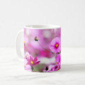 甘いピンクの花のマグカップ コーヒーマグカップ (正面左)