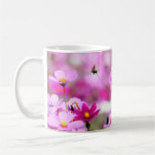 甘いピンクの花のマグカップ コーヒーマグカップ (左)