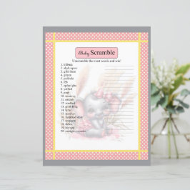 甘いピンクの象の単語スクランブルゲーム