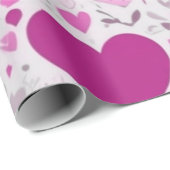 甘いピンクの魅力的ハート柄 ラッピングペーパー (ロールコーナー)