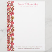 甘いピンクキャンディデイジー花パタガーリーーンおもしろい レターヘッド (正面)