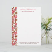 甘いピンクキャンディデイジー花パタガーリーーンおもしろい レターヘッド (スタンド正面)