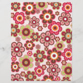 甘いピンクキャンディデイジー花パタガーリーーンおもしろい レターヘッド (裏面)