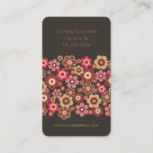 甘いピンクキャンデーのデイジーの花の名刺 名刺 (裏面)