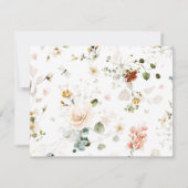 甘いピンクフローラパーソナライズされた文具 ノートカード (裏面)
