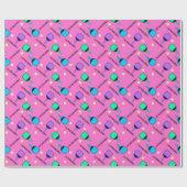 甘いピンク私はピックボールが大好き ラッピングペーパー (フラット)