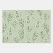 甘いピーシーフローラ包装紙シートセット3 ラッピングペーパーシート (正面3)