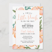 甘いピーチオンザウェイベビーシャワー 招待状 (正面)