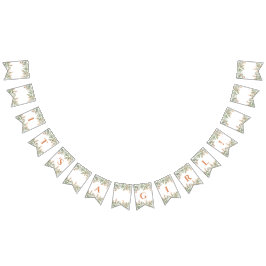 甘いピーチフローラバンティング国旗 バンティングフラッグ