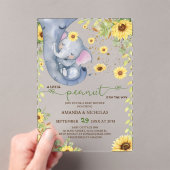 甘いピーナッツひまわり赤ちゃんシャワー アクリル招待状 (インサイチュ (ポータブル))