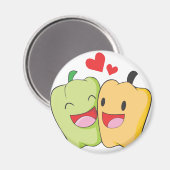 甘いピーマン好き2人 マグネット (正面/裏面)
