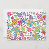 甘いフォトデザートキャンディー甘い16歳以上 招待状 (裏面)