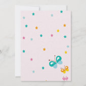 甘いフクロウと蝶の誕生日カード 招待状 (裏面)