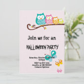 甘いフクロウと蝶ハローウィンパーティ 招待状 (スタンド正面)