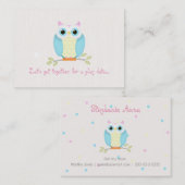 甘いフクロウの遊デートカード コーリングカード (正面/裏面)