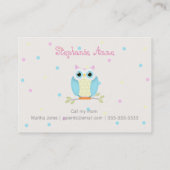 甘いフクロウの遊デートカード コーリングカード (裏面)