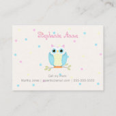 甘いフクロウの遊デートカード コーリングカード (裏面)