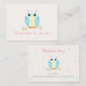 甘いフクロウの遊デートカード コーリングカード (正面/裏面)