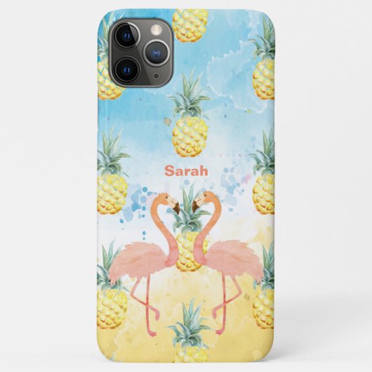 甘いフラミガーリーンゴとパイナップル Case-Mate iPhoneケース (裏面)