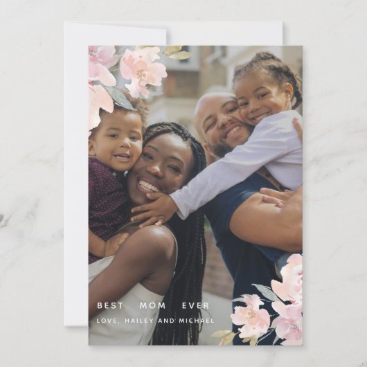 甘いフローラとメッセージフォトマザーズデイカード (正面)