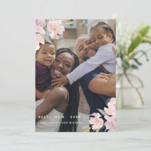 甘いフローラとメッセージフォトマザーズデイカード (スタンド正面)