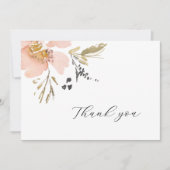 甘いフローラの水色ありがとう結婚のカード サンキューカード (正面)